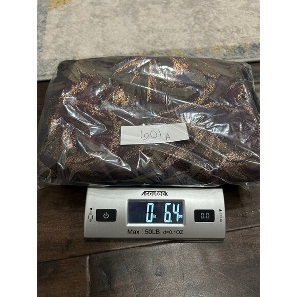 Vintage Metallic Pencil Skirt Purple Gold Size 8 Polyester Shimmer Career Office - Picture 10 of 10